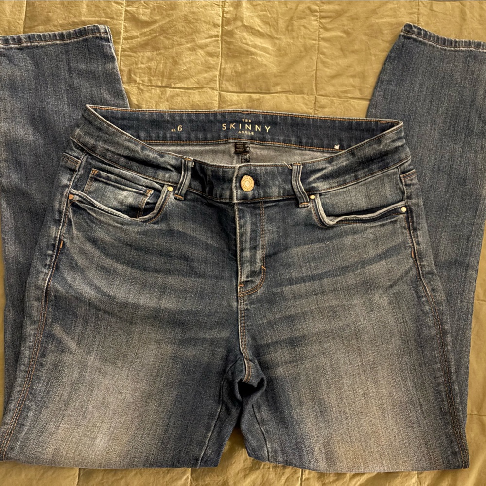 White House Black Market Dark Blue Skinny Jeans